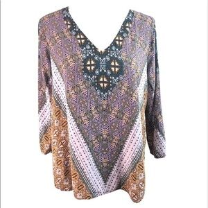 Crosby. Bohemian style tunic blouse Size M